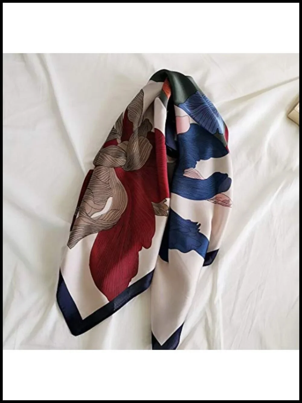Medium Square Satin Scarf for Women - 27.5x27.5 inches